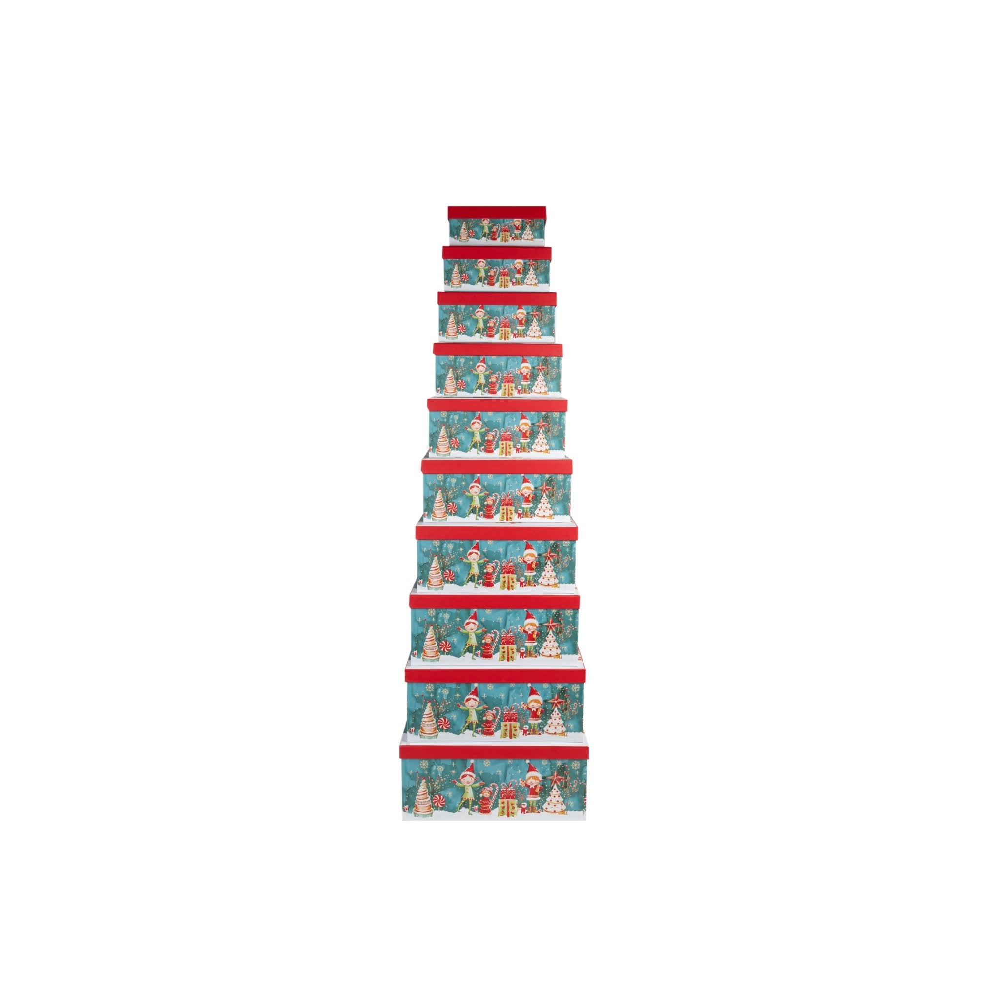 10 - teiliges Boxen - Set Weihnachten Rechteckig - Amiras Zauber