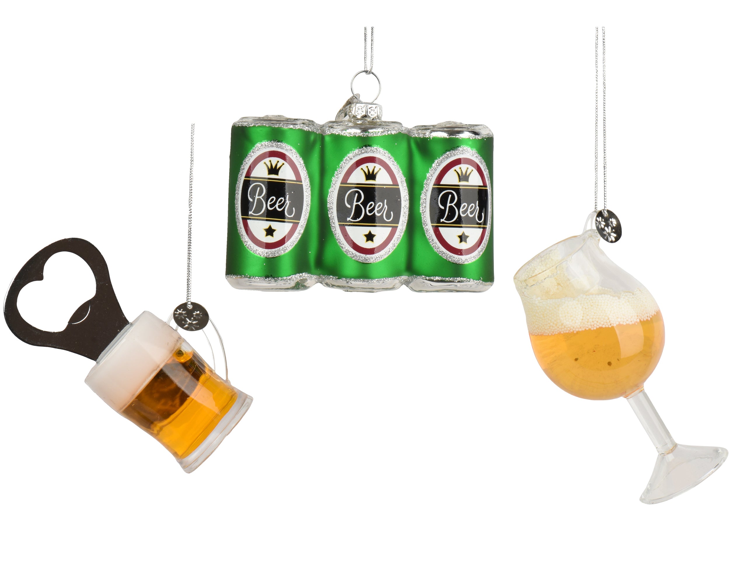 Bier Glas-Baumschmuck–Geschenk-Edition 4tlg.