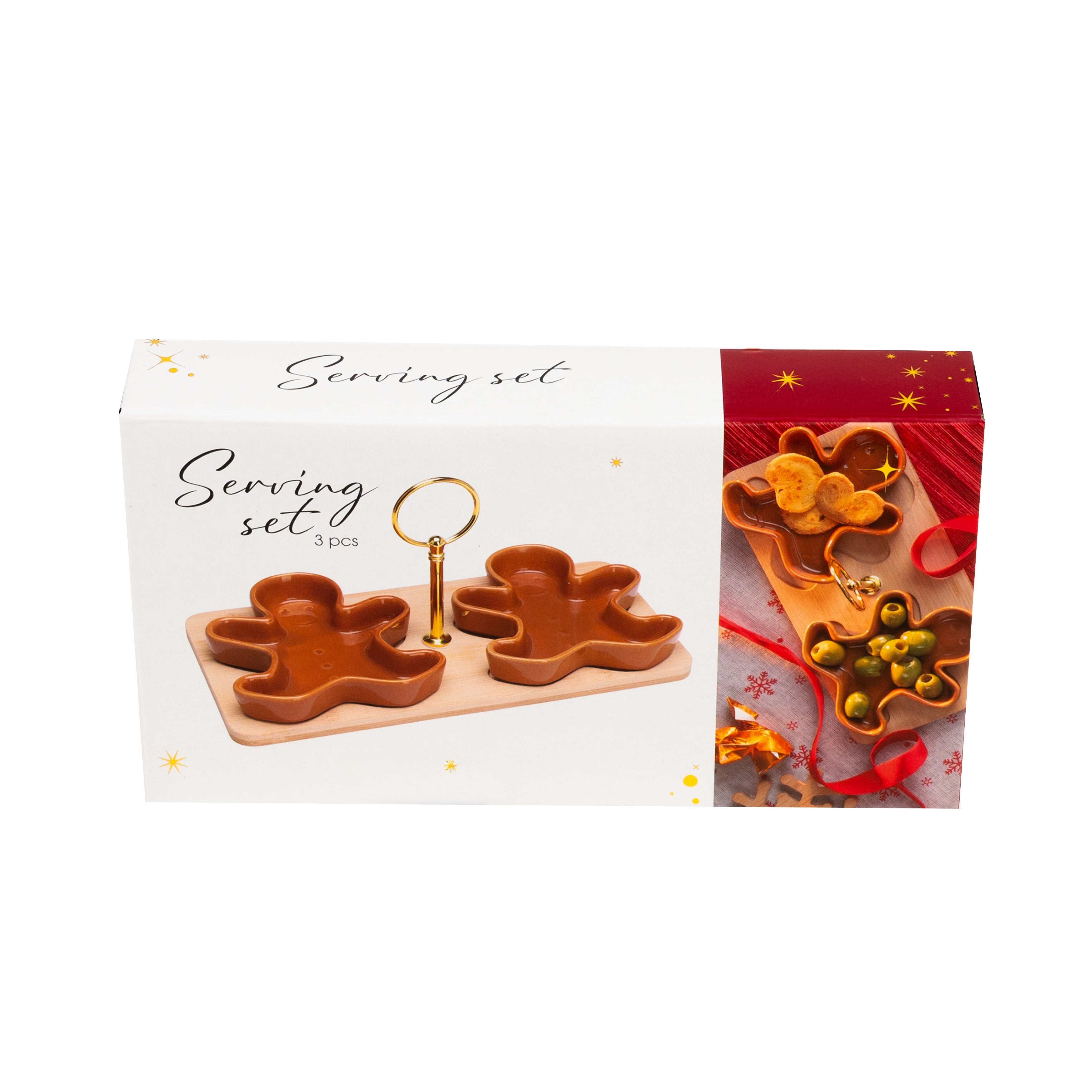 Servierset „Lebkuchenmänner“ 3 teilig