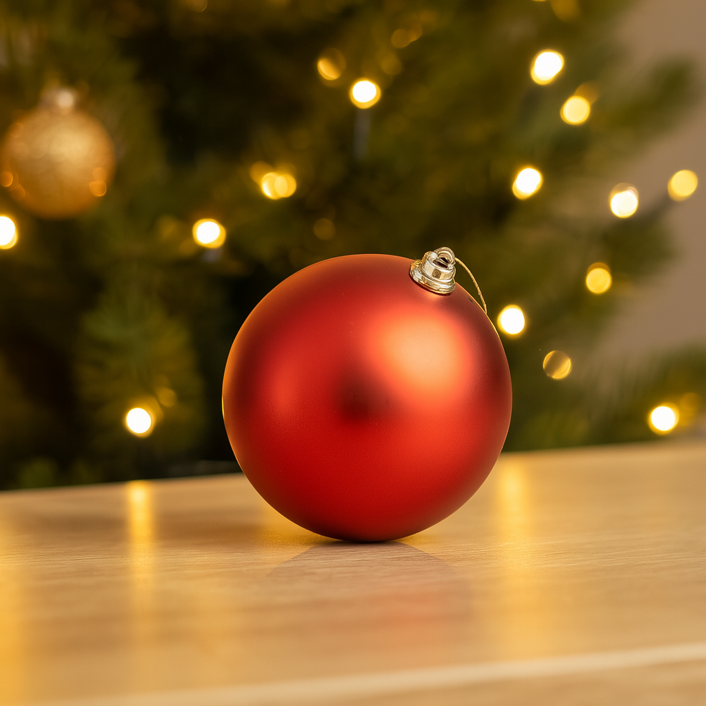 Christbaumkugeln Rot matt xl 18cm