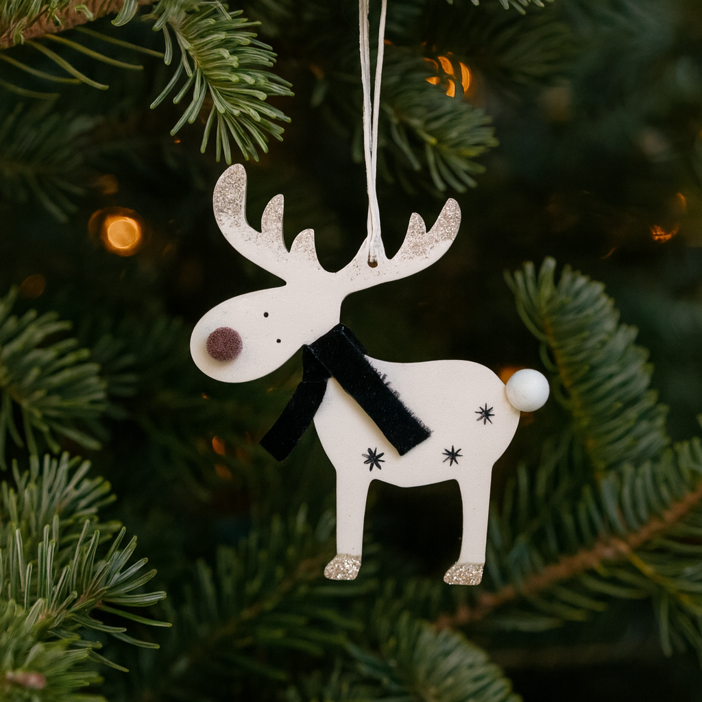 Festliche Rentier Anhänger – 6er Set