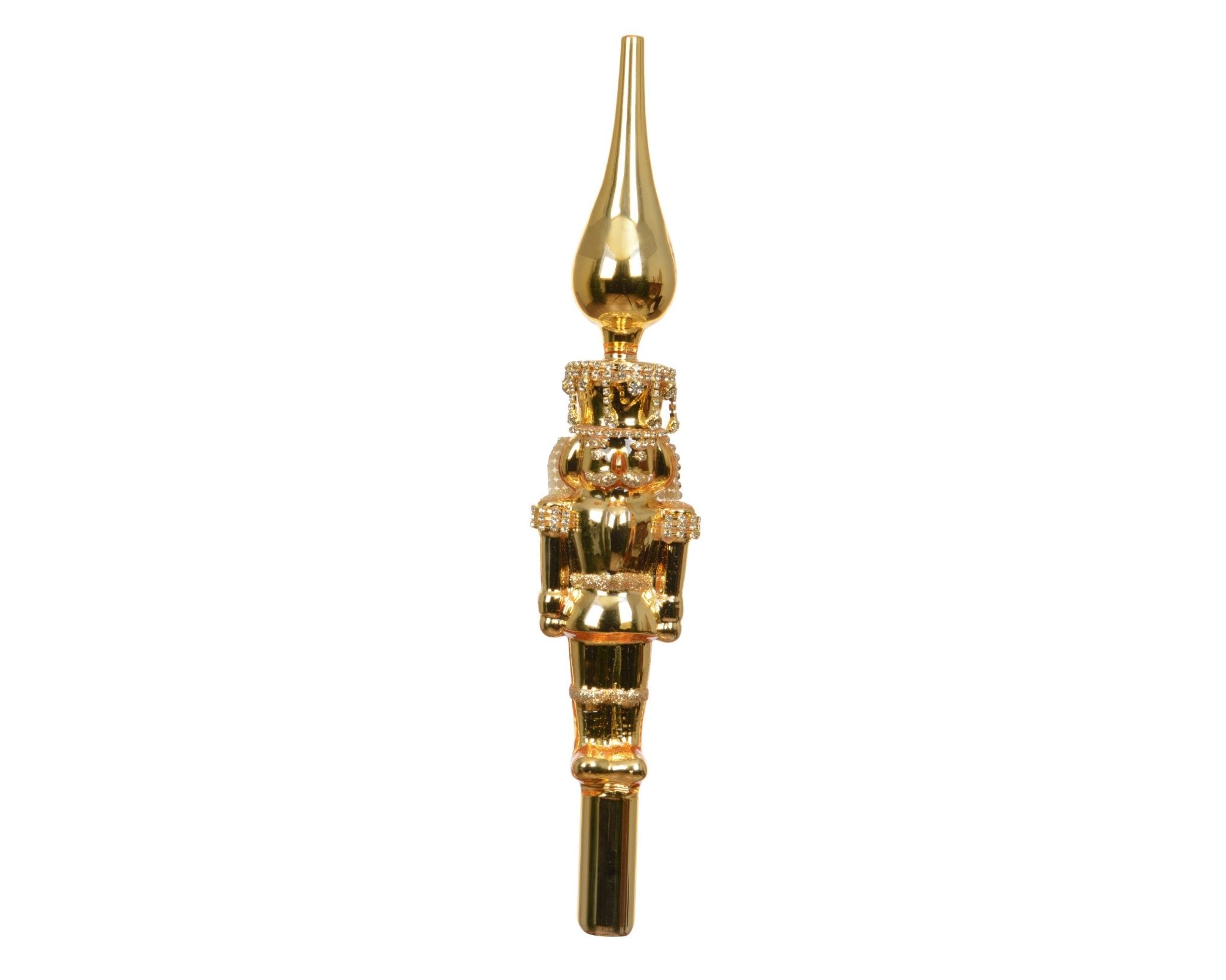 Baumspitze Nussknacker gold (30,5 cm) - Amiras Zauber