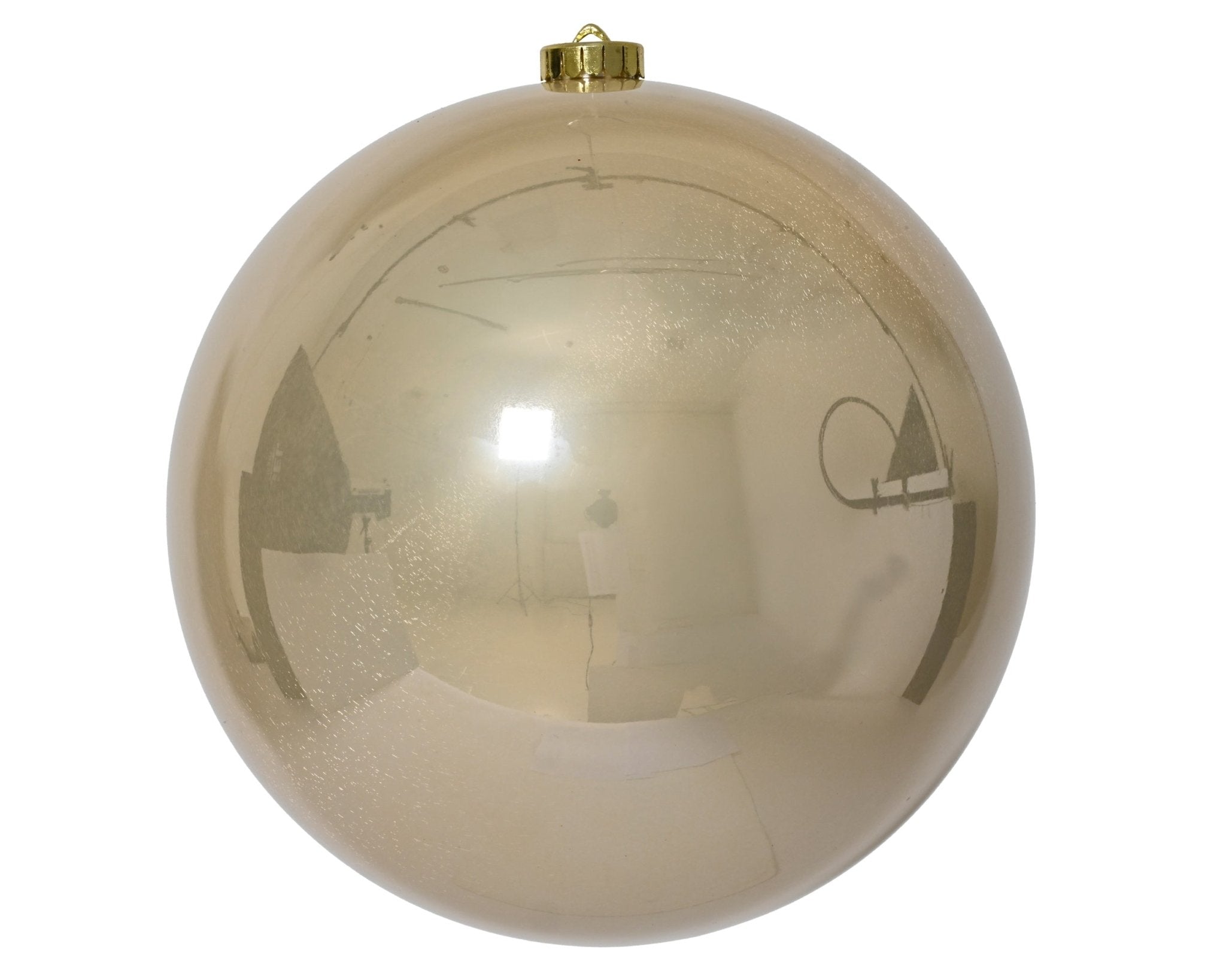 Christbaumkugel Glanz champager (1 Stück, Ø 14 cm) - Amiras Zauber