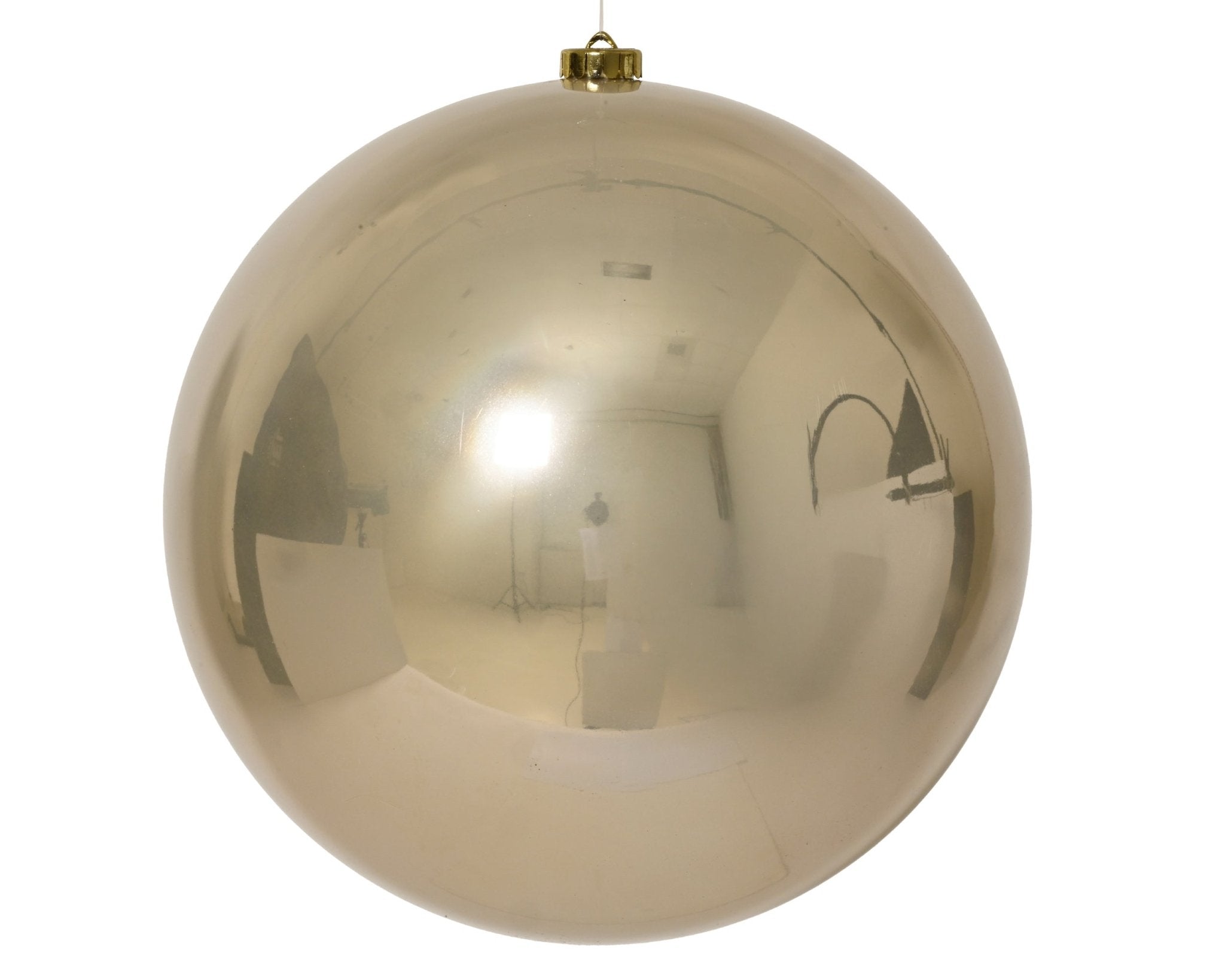 Christbaumkugel Glanz champager (Ø 25 cm) - Amiras Zauber