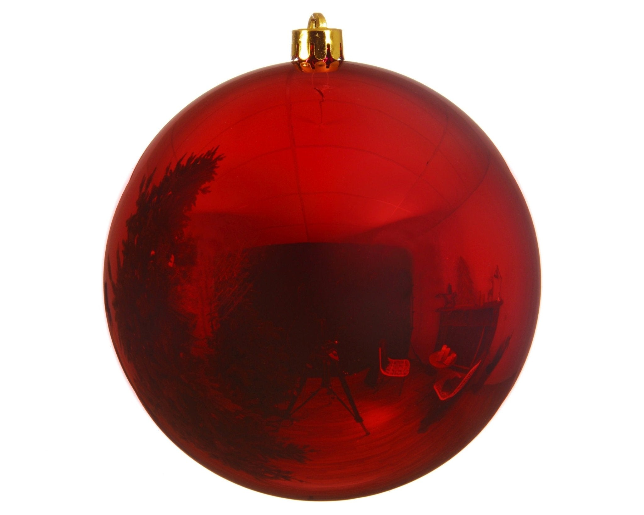 Christbaumkugel Glanz rot (1 Stück, Ø 14 cm) - Amiras Zauber