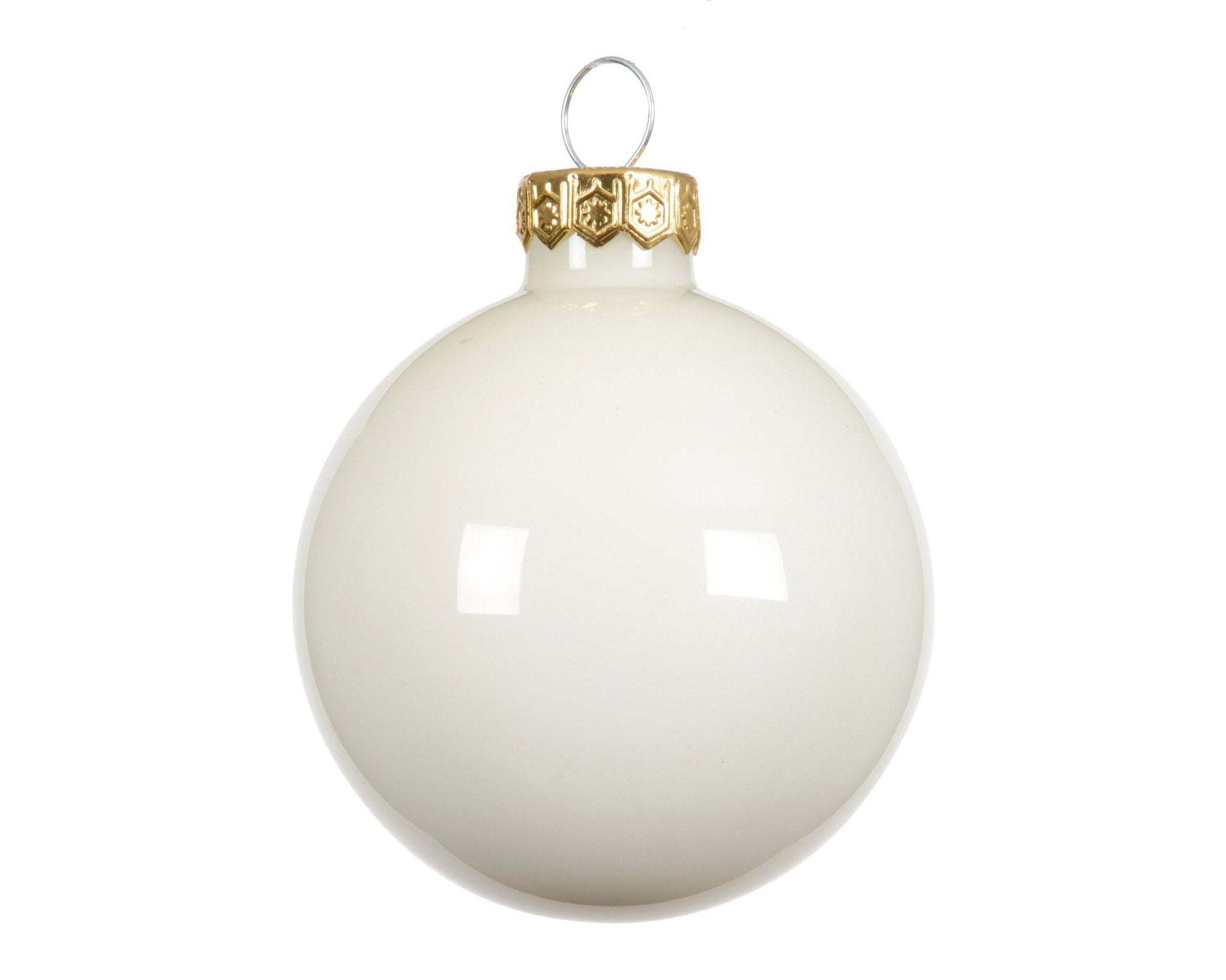 Christbaumkugel wollweiss Glanz 1 Stück (Ø 15 cm) - Amiras Zauber