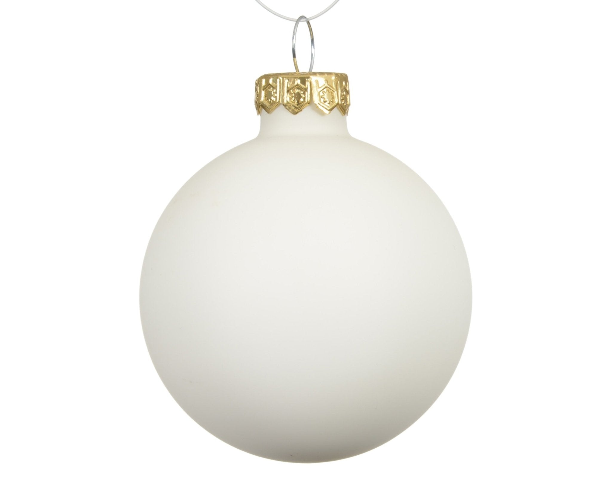 Christbaumkugel wollweiss matt 1 Stück (Ø 15 cm) - Amiras Zauber