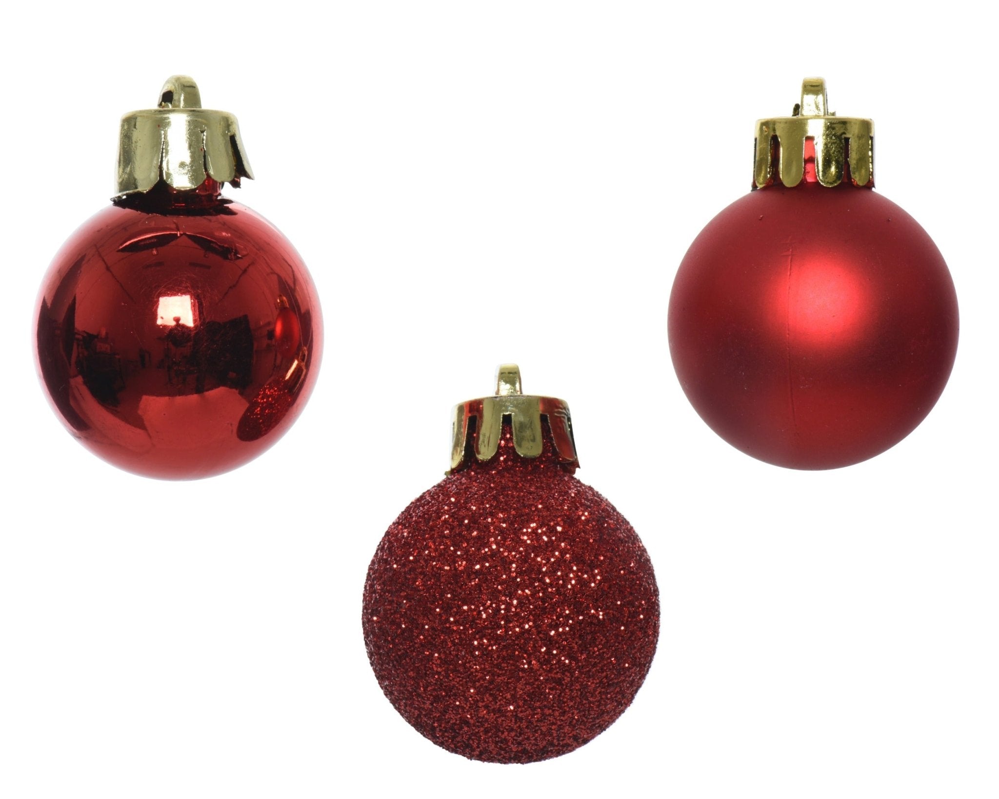 Christbaumkugeln Rot Mix 14tlg. (Ø 3 cm) - Amiras Zauber