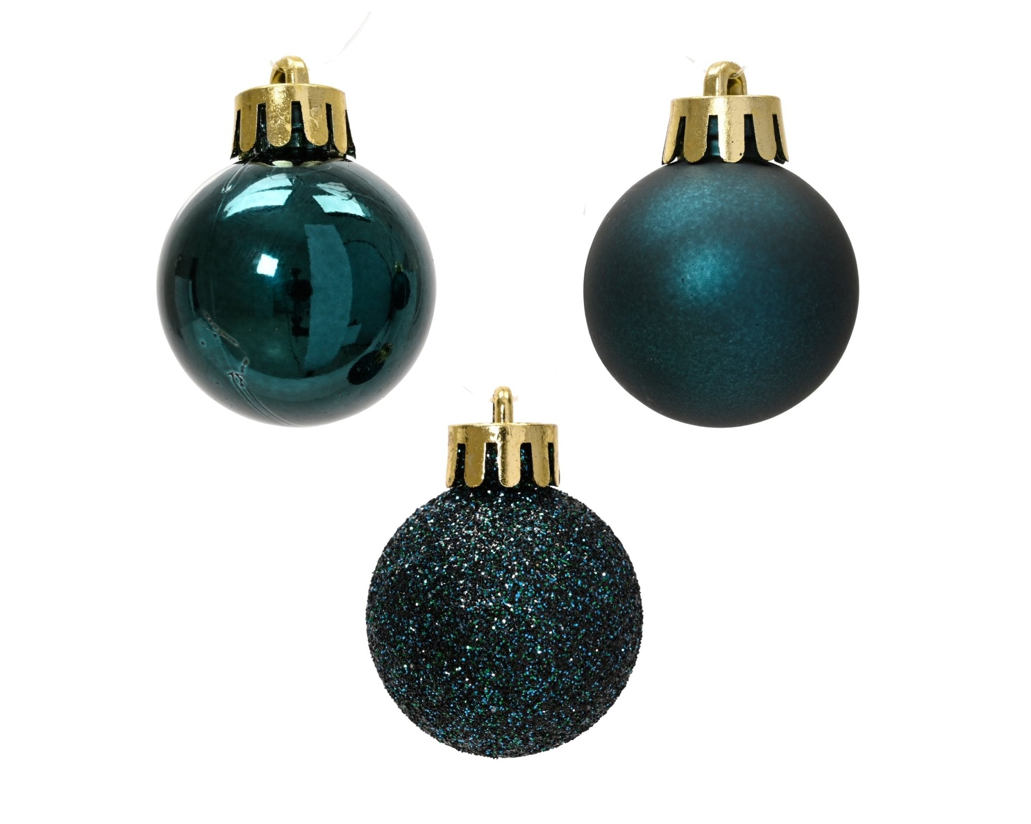 Christbaumkugeln Smaragd Mix 14tlg. (Ø 3cm) - Amiras Zauber