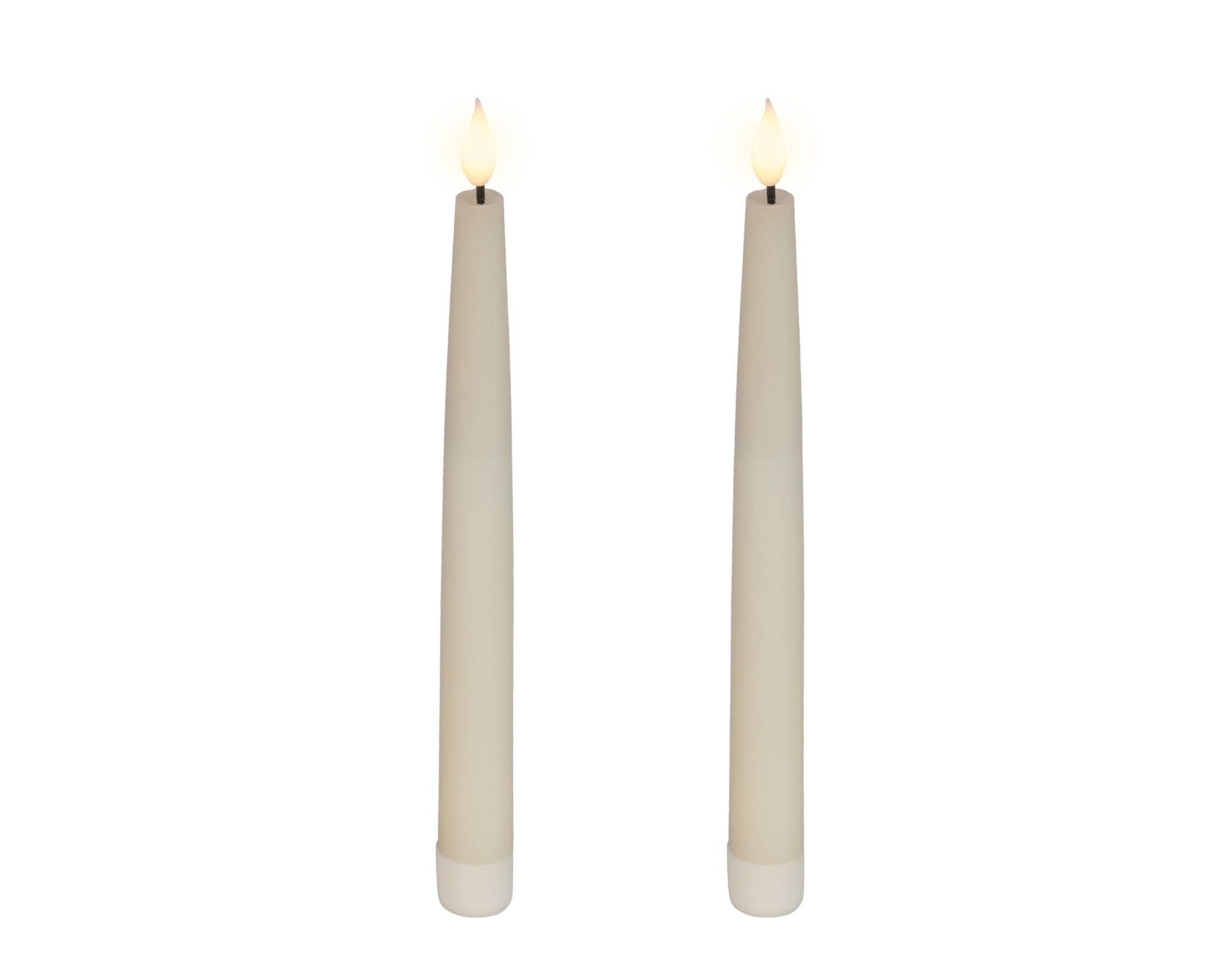LED Stab - Kerzen 2er Set Wachsoptik warmweiss (2,2cm x 24,5cm) indoor - Amiras Zauber