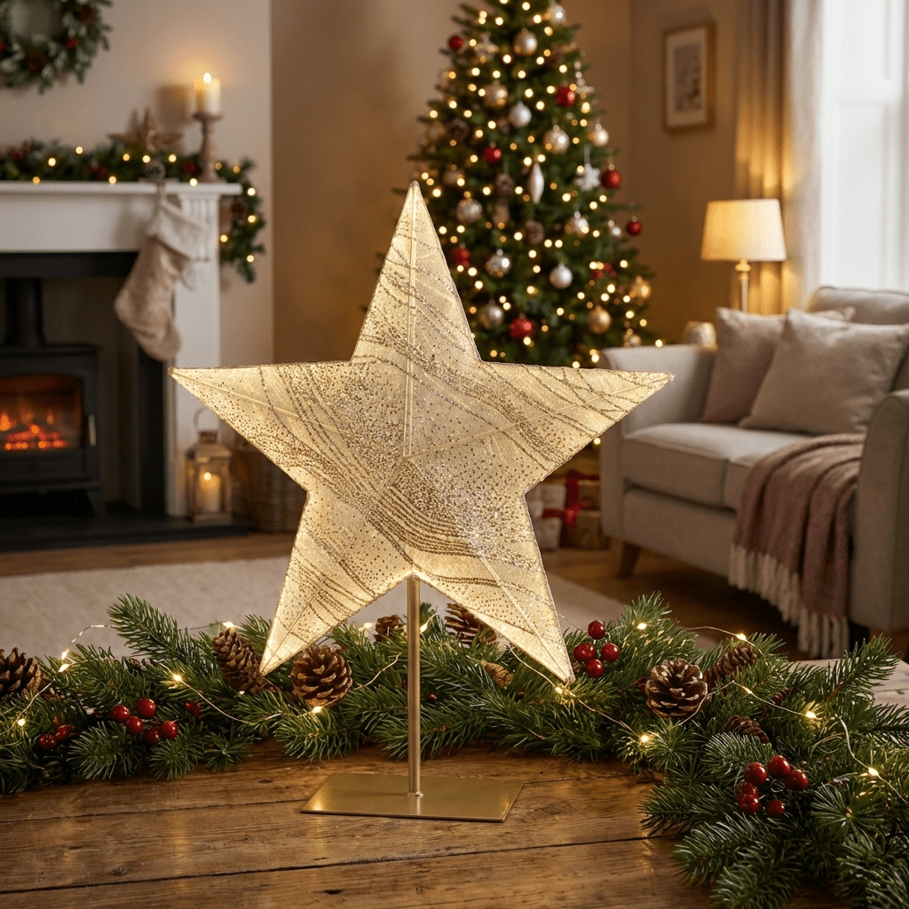 LED-Weihnachtsstern 13 x 58 x 68 cm – Amiras Zauber