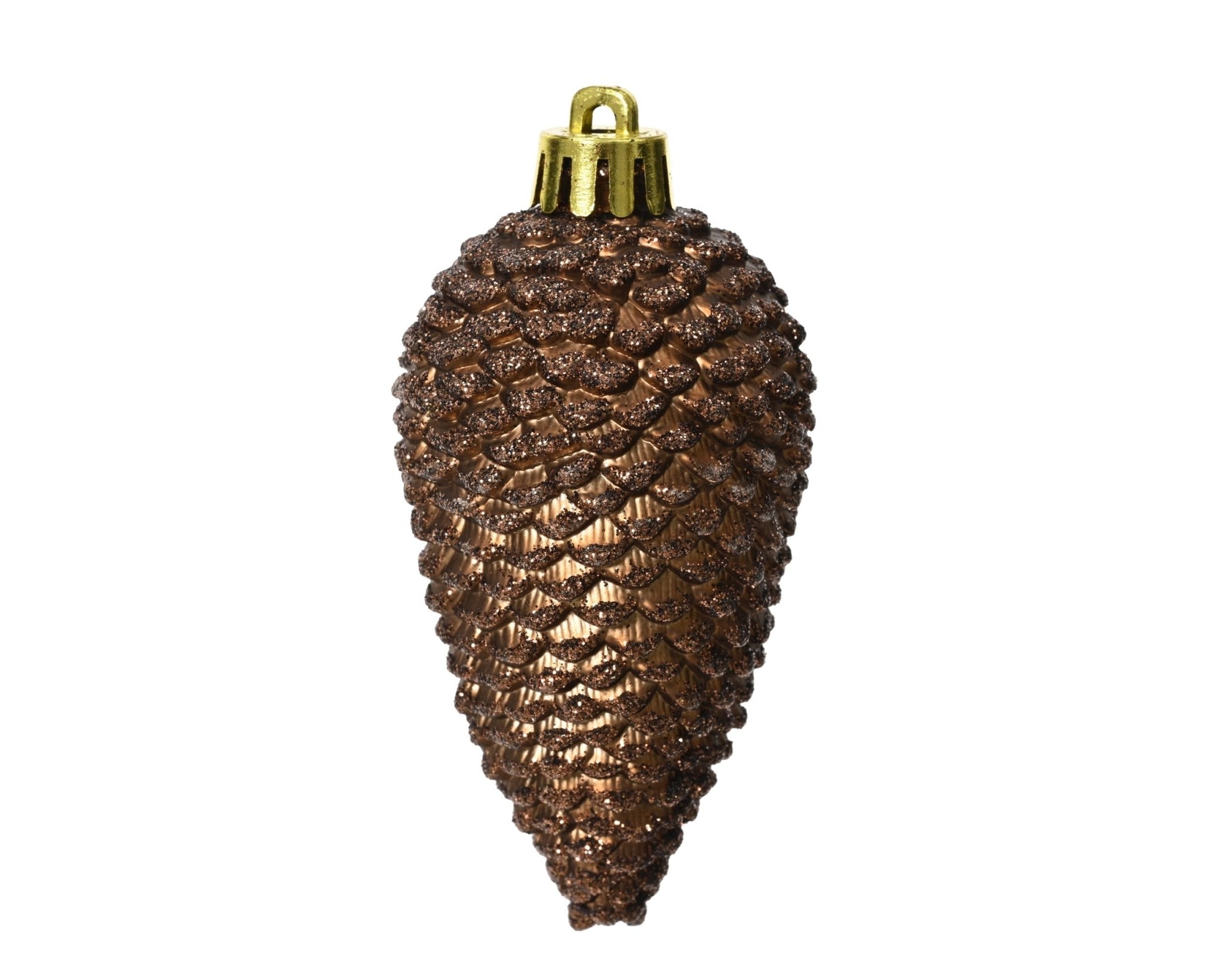 Zapfen Anhänger "Weihnachtsglanz" espresso 6tlg. (8cm) - Amiras Zauber