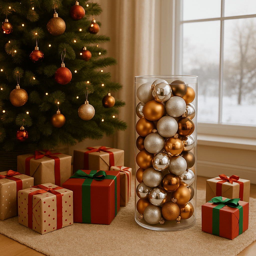 [KI] 100 - teiliges Christbaumkugel - Set - Metallic - Amiras Zauber