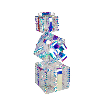 Deko Geschenketurm mit Licht 25x75cm