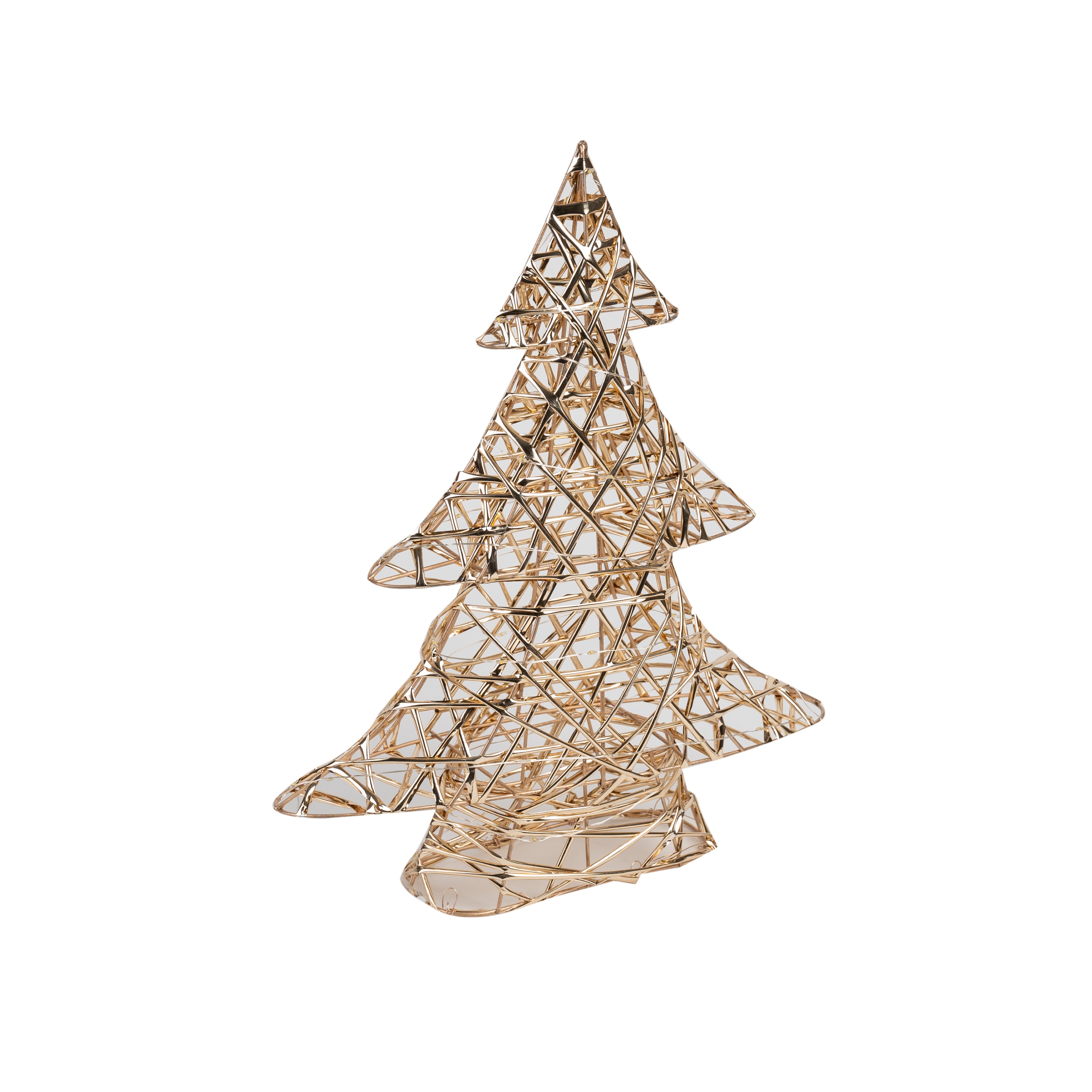 Goldener leuchtender Weihnachtsbaum mit 60 LED`s