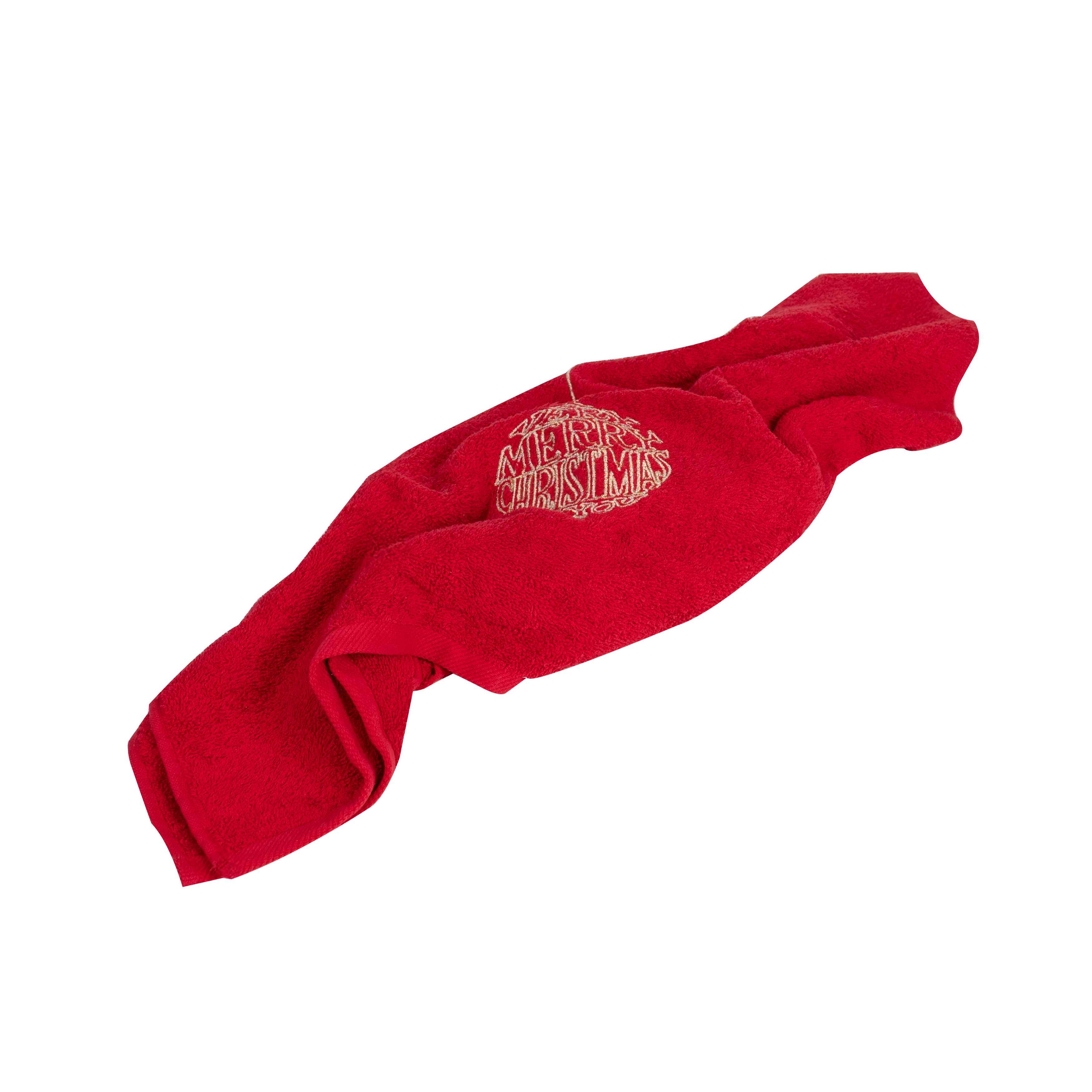 Handtuch Set 2-teilig „Merry Christmas" Rot