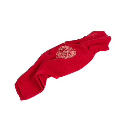 Handtuch Set 2-teilig „Merry Christmas" Rot