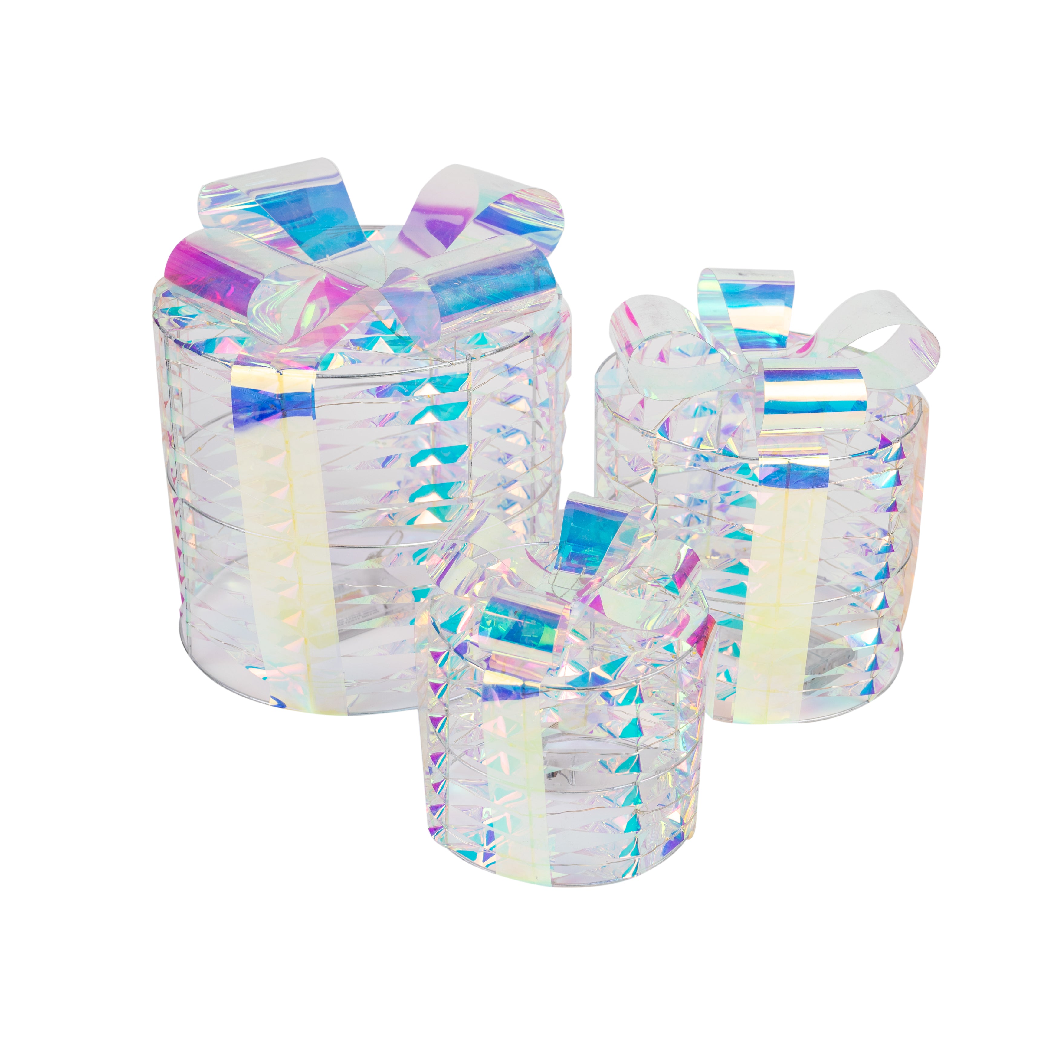 Set aus 3 Geschenkboxen mit 90 bunten LEDs