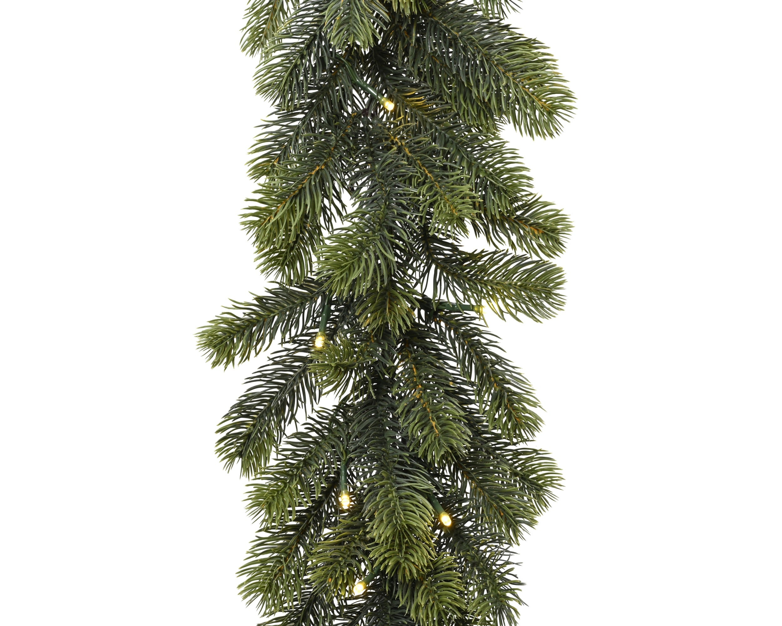Winterliche Tannengirlande natürlich in Grün mit LED, für den indoor Gebrauch, Größe 270 x 30 cm