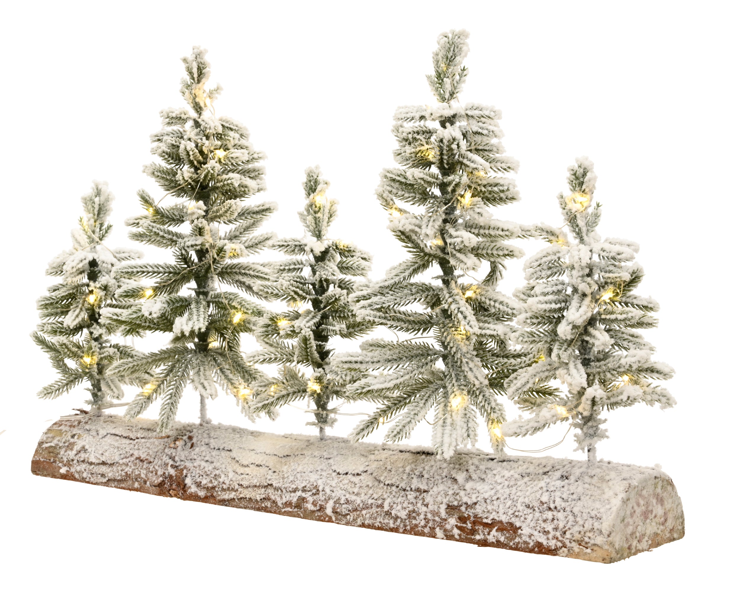 LED Weihnachtslandschaft auf Holz in der großen Ausführung mit den Maßen 50 x 12 x 30 cm