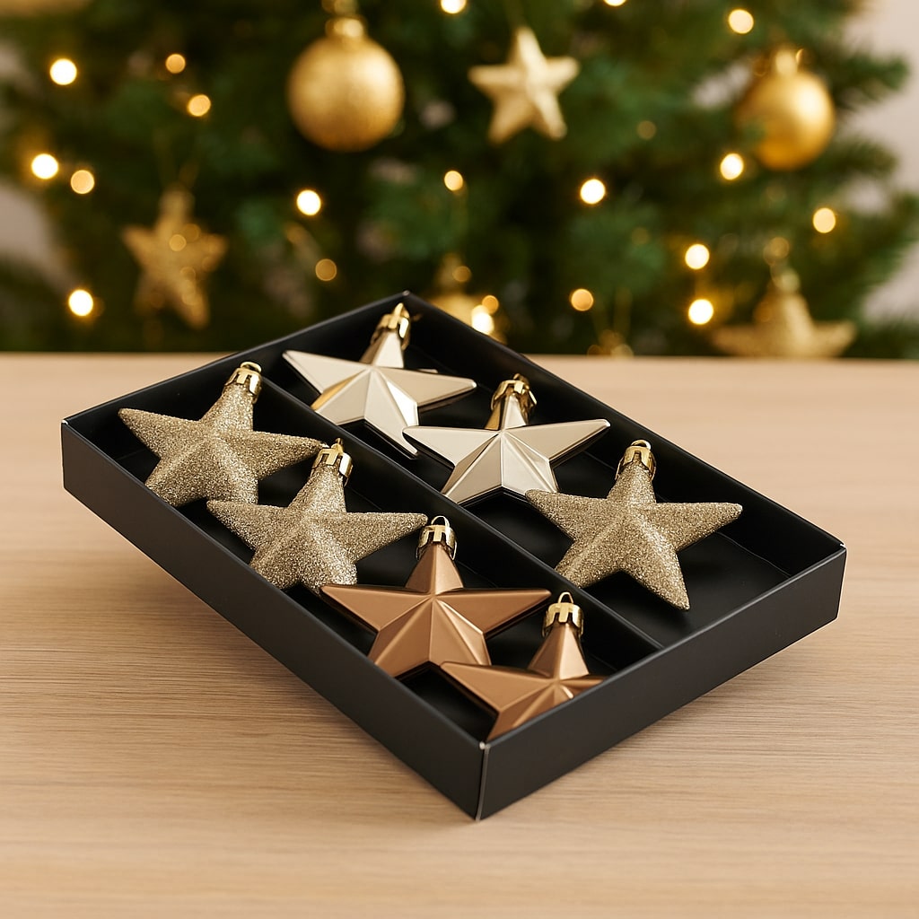 Christbaumanhänger Stern - Metallic