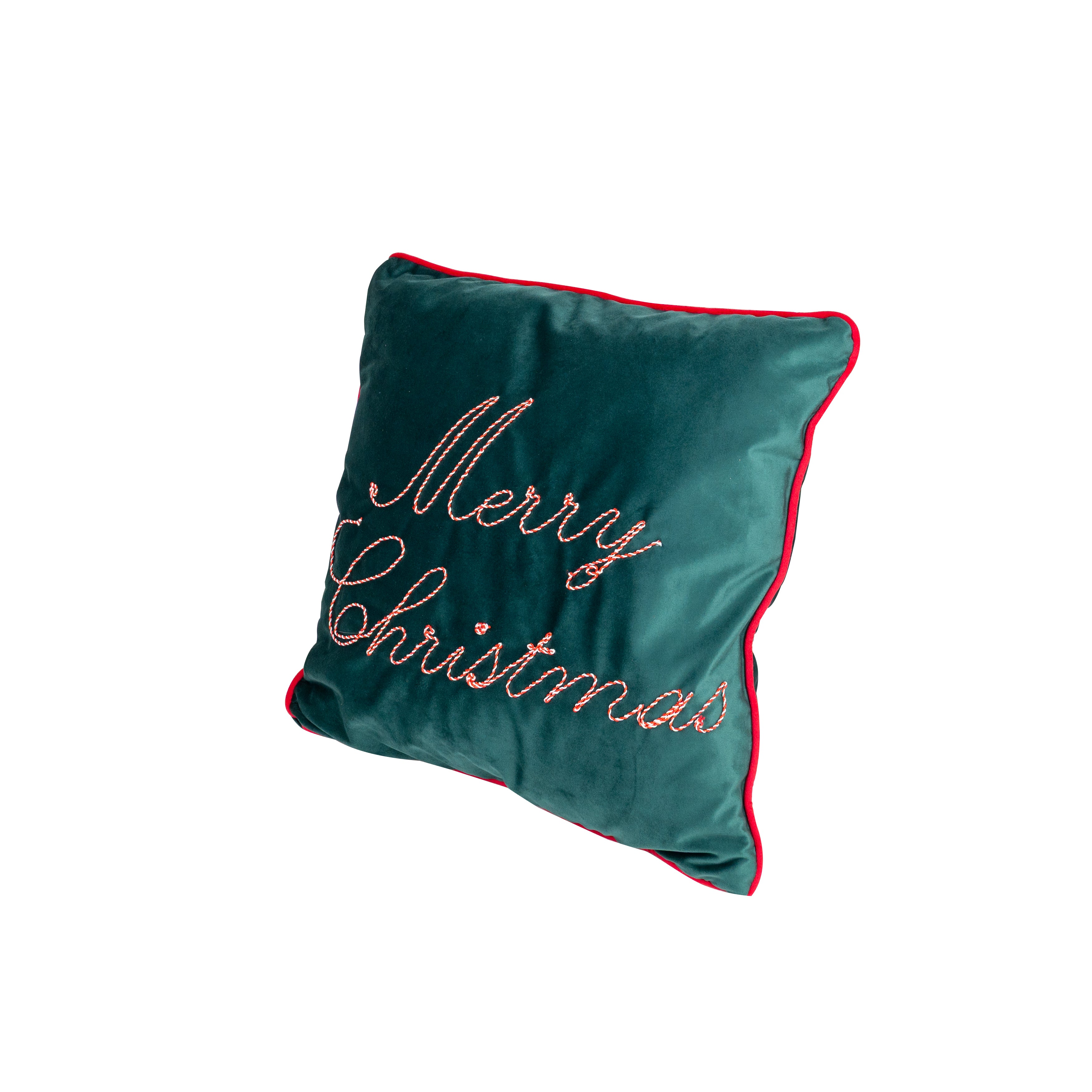 Weihnachts-Dekokissen „Merry Christmas" (Grün)