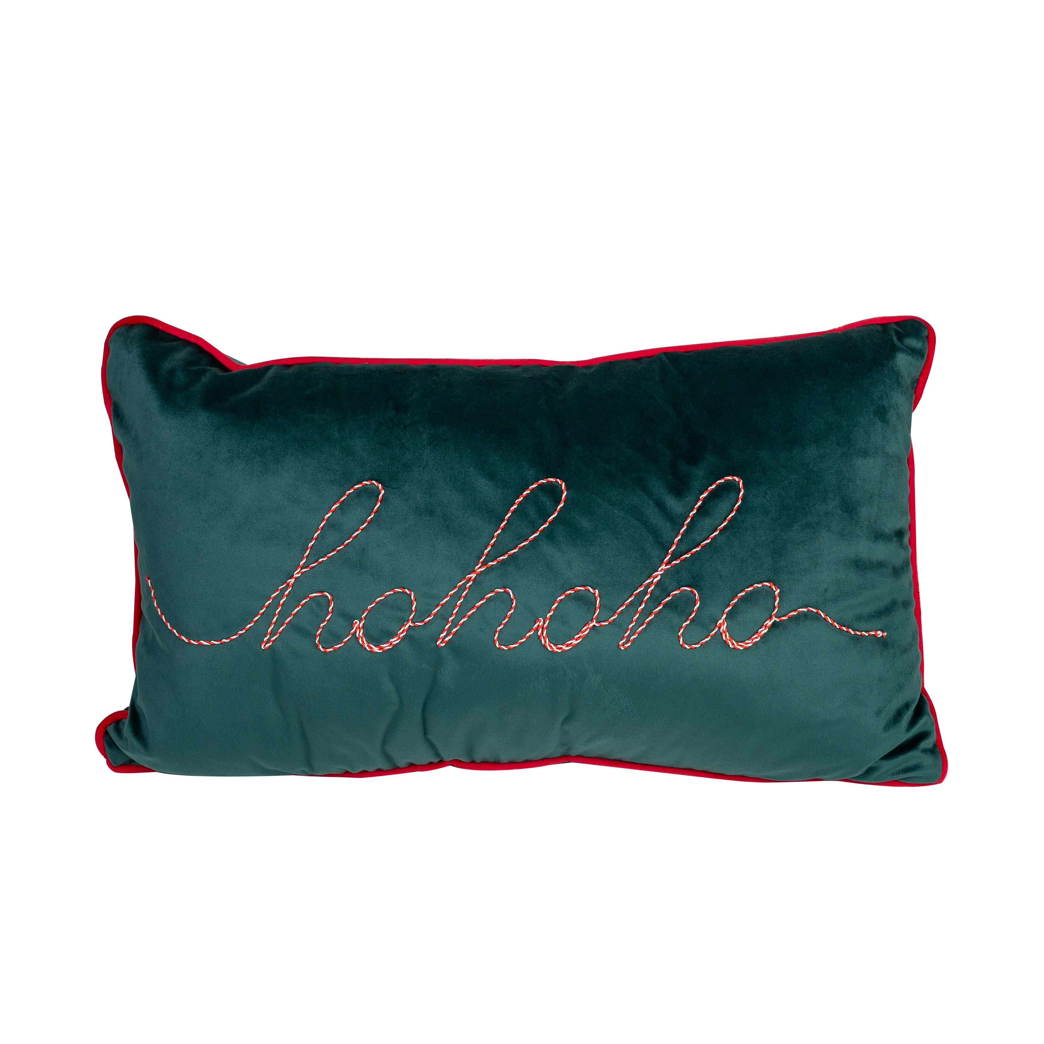 Weihnachts-Dekokissen „hohoho" (Grün)
