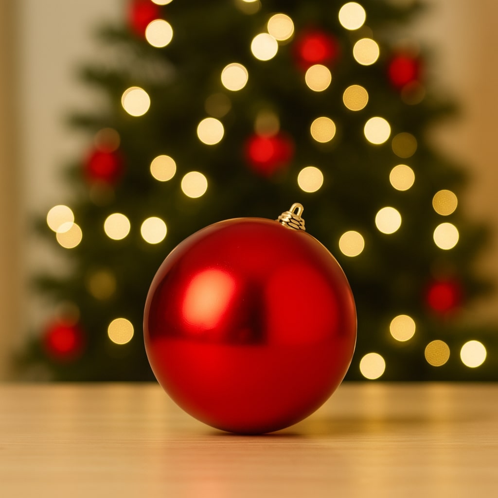 Christbaumkugeln Rot glänzend xl 18cm