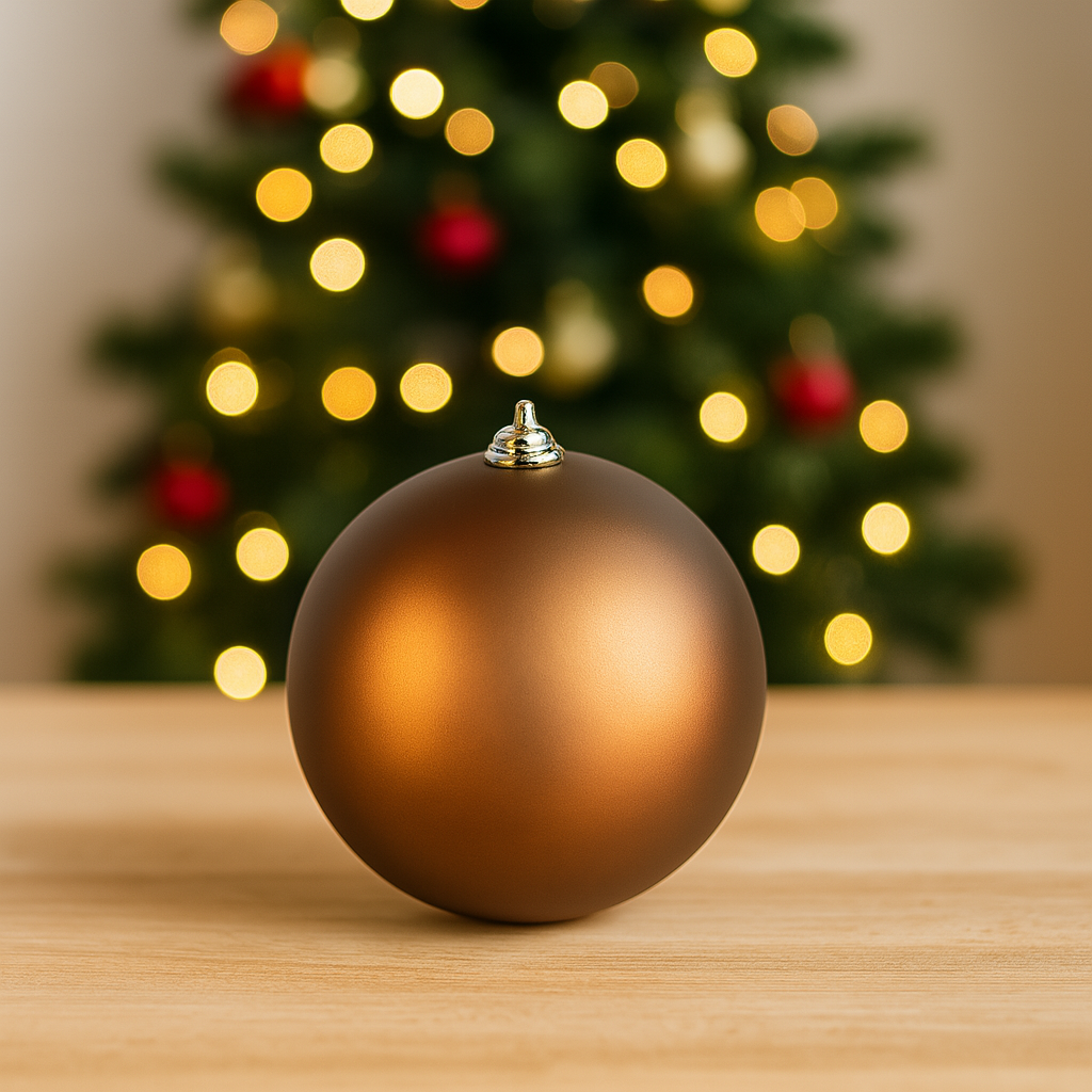 Christbaumkugeln Kupfer matt xl 18cm