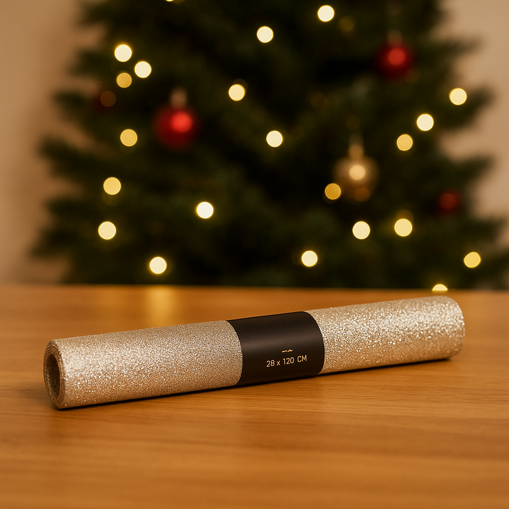 Dekostoff Weihnachten "Champagner"