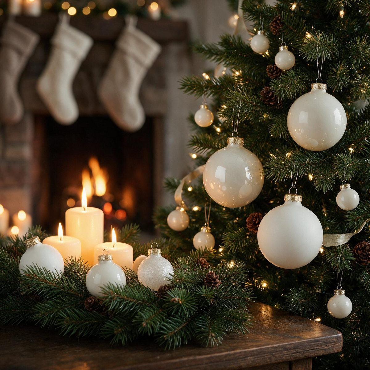 [KI] Weihnachtskugeln Glas Perle matt, glänzend und glitzernd
