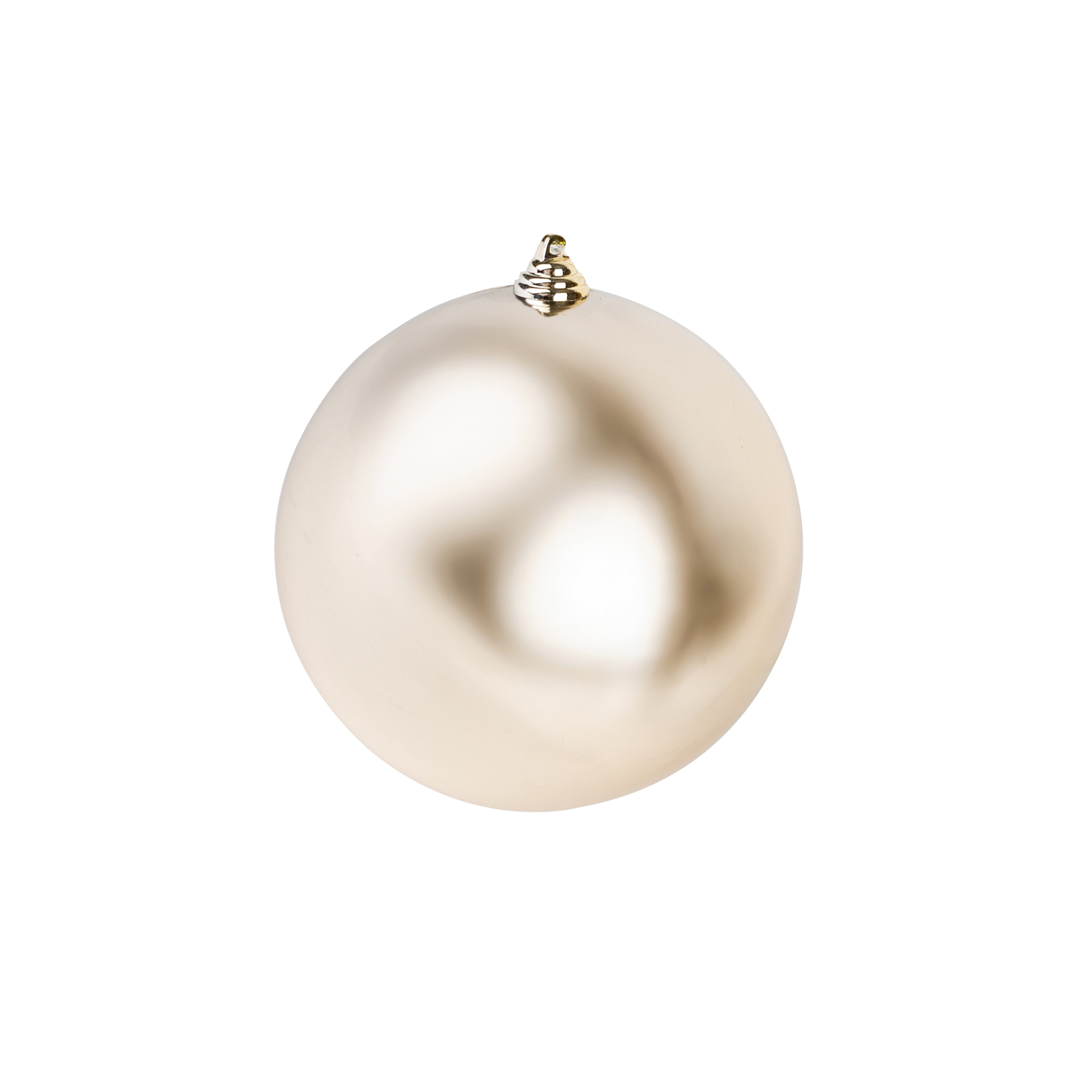 Christbaumkugeln Champagner matt xl 18cm