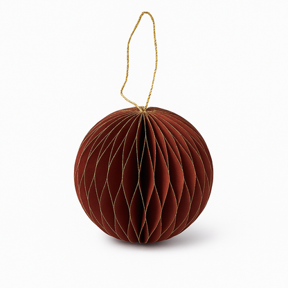 Wabenpapier-Kugeln mit Goldrand 12er-Set (10cm)