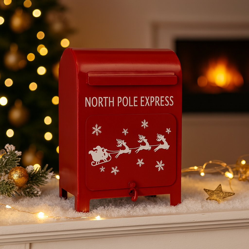 Santa Postbox „Rentierschlitten“ (23cm)