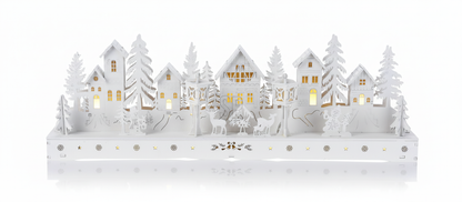 Märchenhaftes Weihnachtsdorf mit LED (47cm x 36cm)