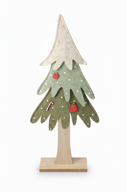 Filz-Tannenbaum Winterzauber grün (27 cm)