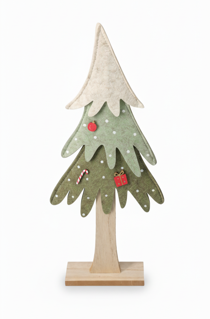 Filz-Tannenbaum Winterzauber grün (27 cm)
