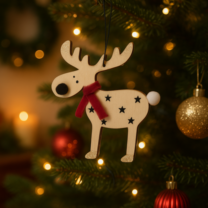 Festliche Rentier Anhänger – 6er Set