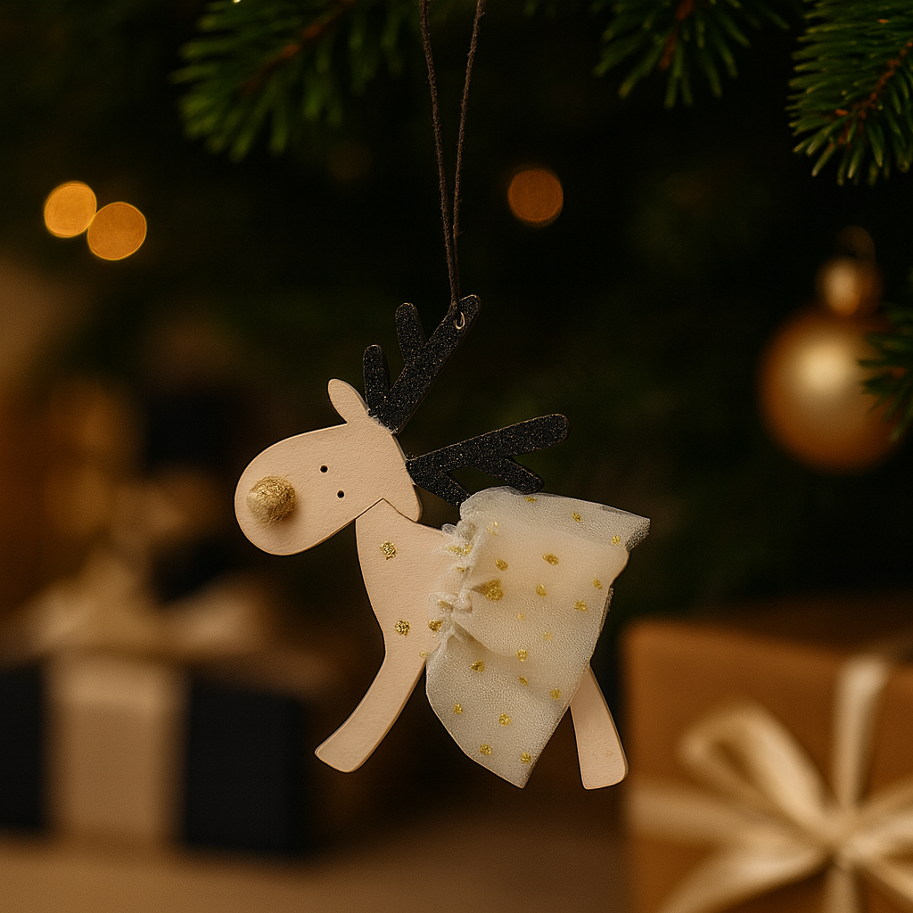 Festliche Rentier Anhänger – 6er Set