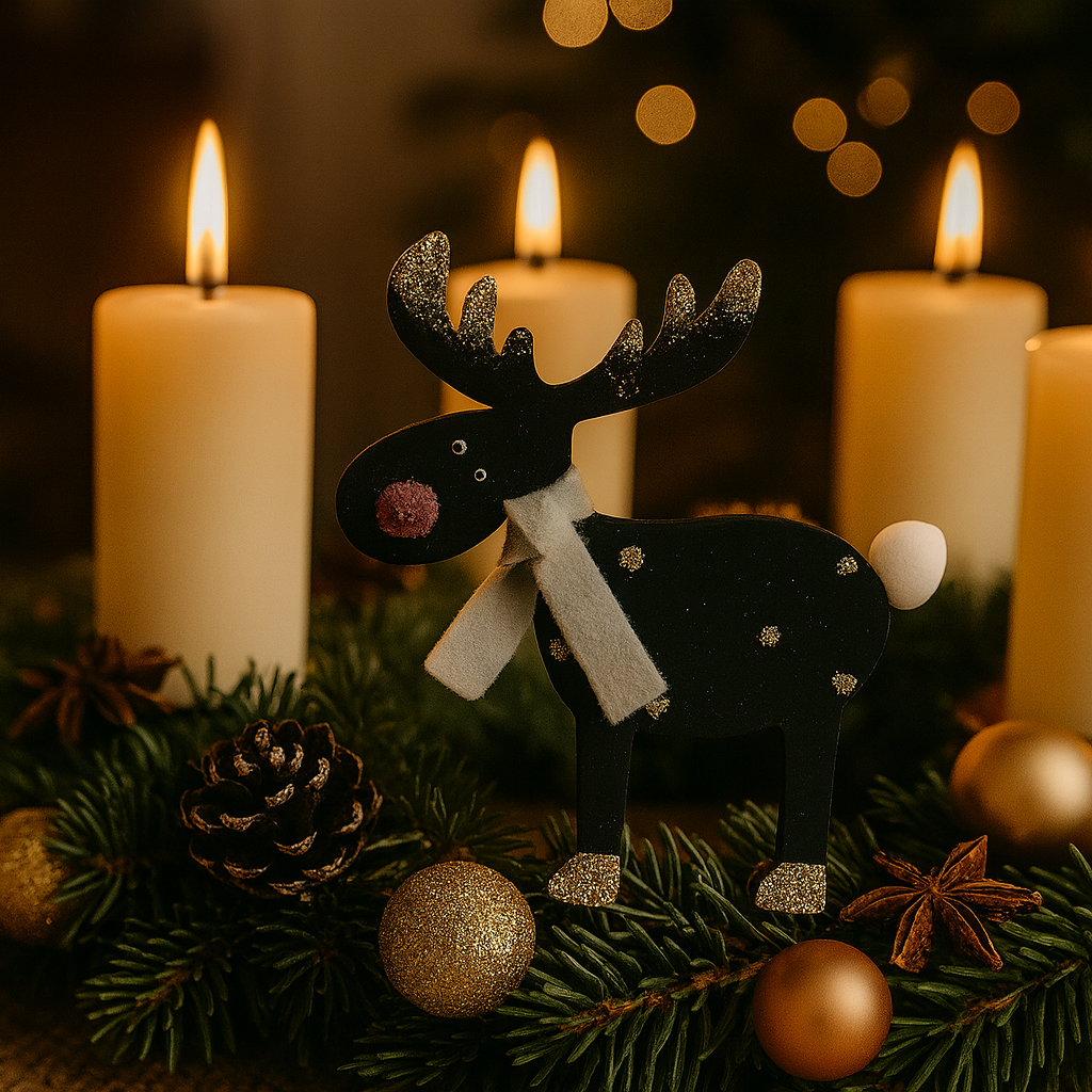 Festliche Rentier Anhänger – 6er Set
