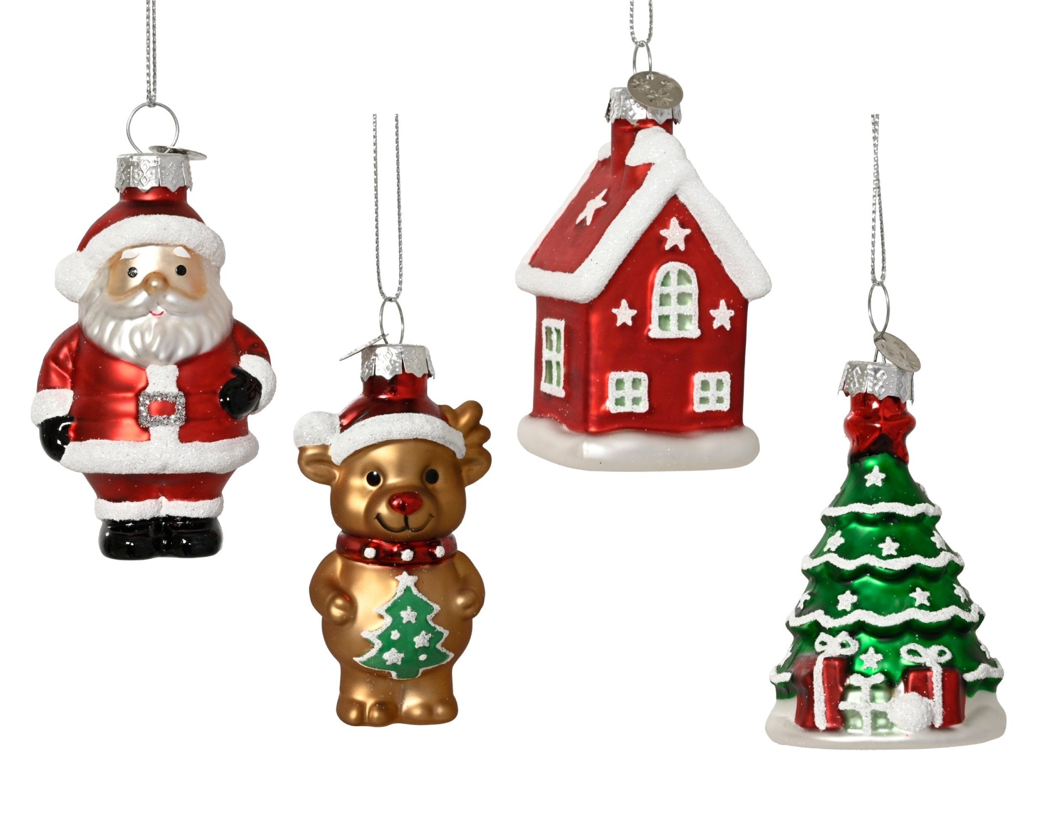 Baumanhänger Santa & friends 4Stk. (8cm) - Amiras Zauber