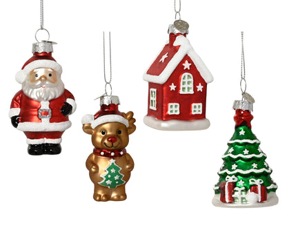 Baumanhänger Santa & friends 4Stk. (8cm) - Amiras Zauber