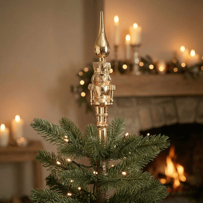 [KI] Baumspitze Nussknacker gold (30,5 cm) - Amiras Zauber