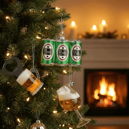 [KI] Bier Glas - Baumschmuck–Geschenk - Edition 4tlg. - Amiras Zauber