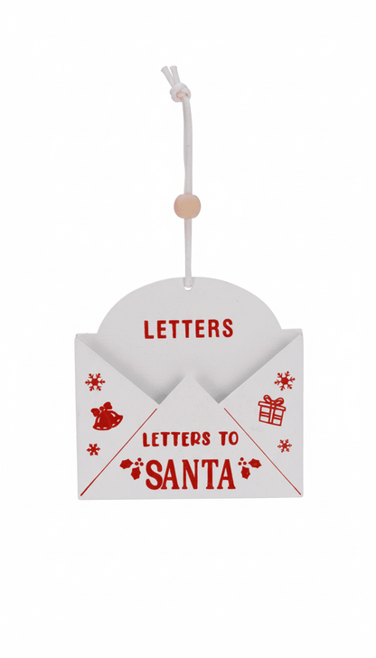 Brief - Baumschmuck „Letters to Santa“ – Weiß - Amiras Zauber