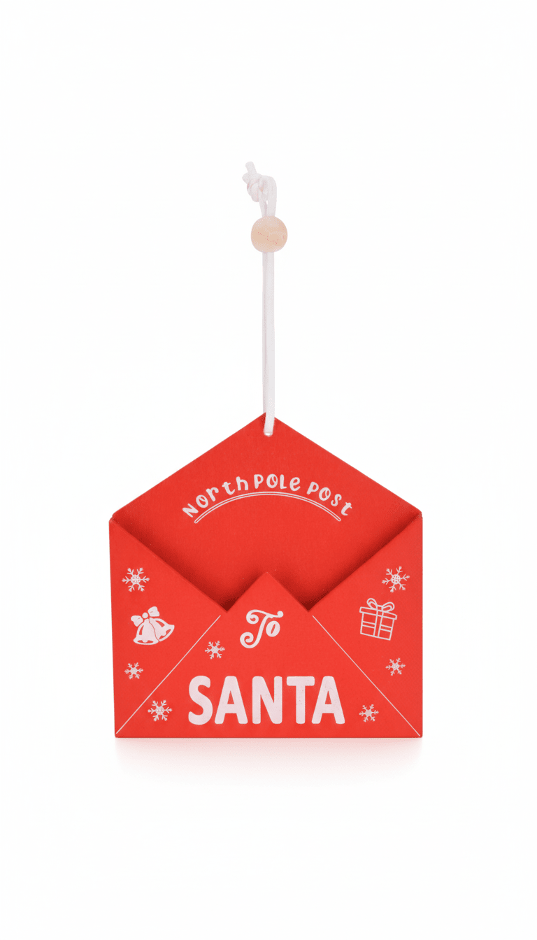 Brief - Baumschmuck „To Santa“ – Rot - Amiras Zauber
