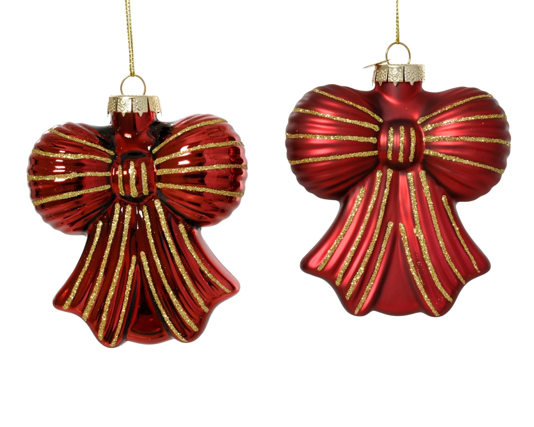 Christbaumanhänger Schleife rot 12tlg. (9 x 4 x 10 cm) - Amiras Zauber