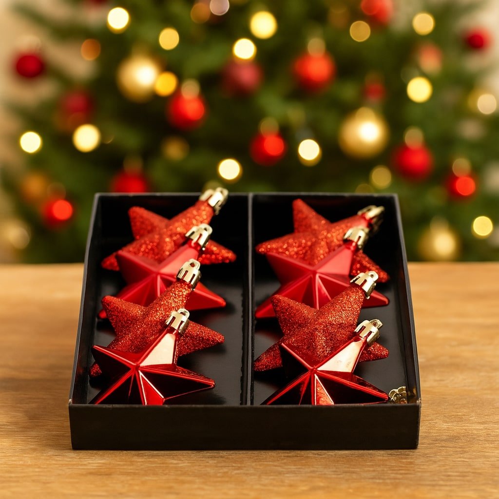 [KI] Christbaumanhänger Stern - Rot - Amiras Zauber