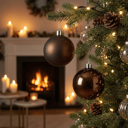 [KI] Christbaumkugel bronze 4tlg. (Ø 10 cm) - Amiras Zauber