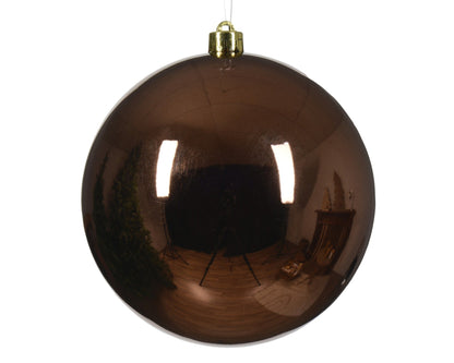 Christbaumkugel Glanz Espresso (1 Stück, Ø 14 cm) - Amiras Zauber